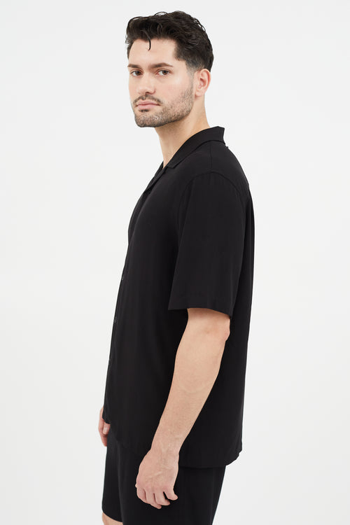 Rag & Bone Black Short Sleeve Shirt