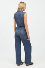 Rag & Bone Blue Faux Denim Jumpsuit