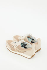 Rag & Bone Beige & Green Mesh Retro Sneaker