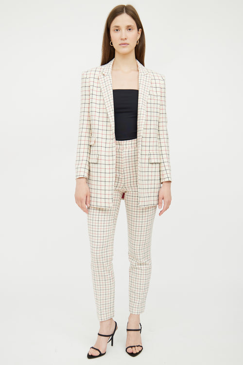 White & Multi Check Wool Blend Suit Rag & Bone