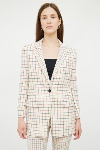 White & Multi Check Wool Blend Suit Rag & Bone