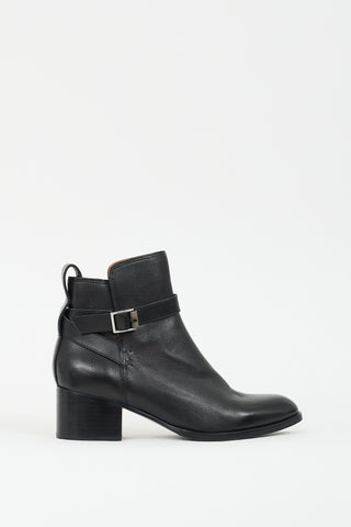 Rag & Bone Black Leather Buckled Boot