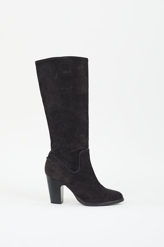 Rag & Bone Black Suede Heeled Boot