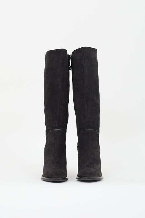 Rag & Bone Black Suede Heeled Boot