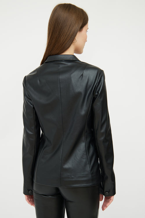 Black Faux Leather Blazer Rag & Bone