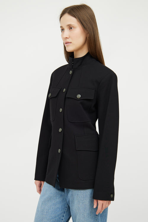 Black Stand Collar Military Jacket Rag & Bone