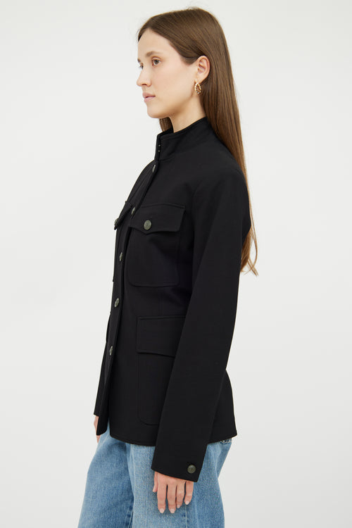 Black Stand Collar Military Jacket Rag & Bone