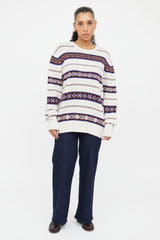 Rag & Bone Cream & Multicolour Knit Sweater