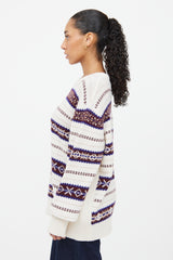 Rag & Bone Cream & Multicolour Knit Sweater