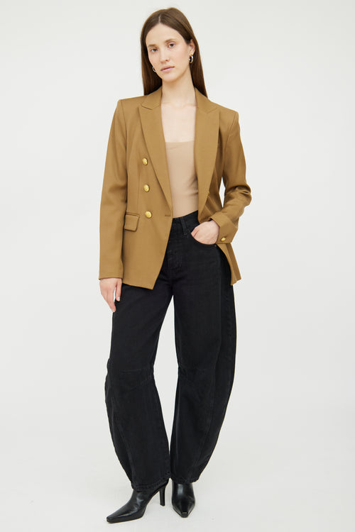 Brown Wool Double Breasted Blazer Rag & Bone