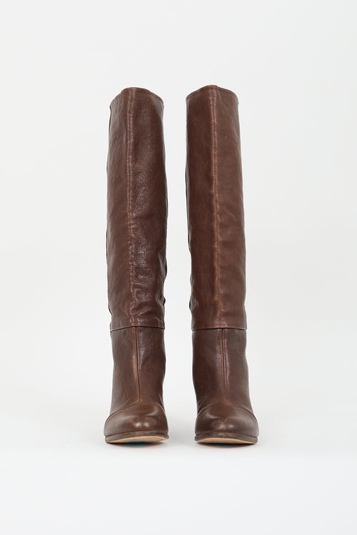 Rag & Bone Brown Leather Knee High Boot