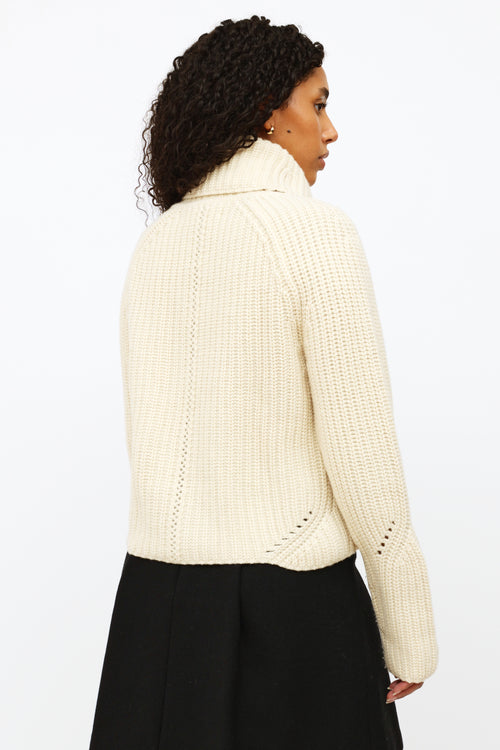 Rag & Bone Cream Knit High Neck Sweater