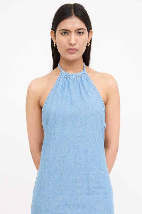 Rag & Bone Denim Halter Dress