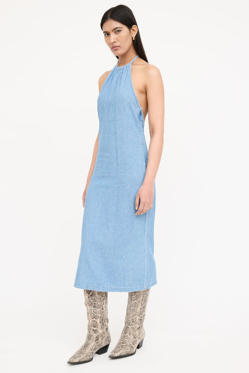 Rag & Bone Denim Halter Dress