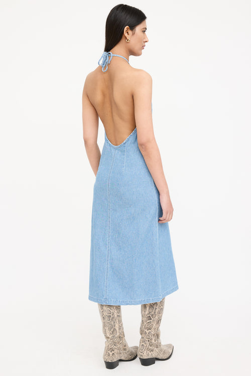 Rag & Bone Denim Halter Dress