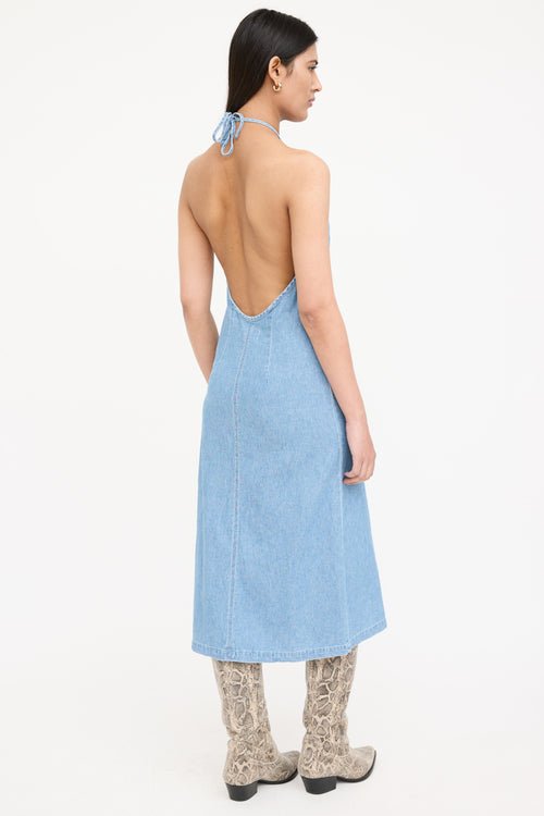 Rag & Bone Denim Halter Dress