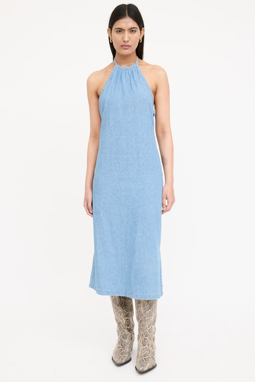 Rag & Bone Denim Halter Dress