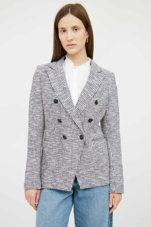 White & Navy Tweed Blazer Rag & Bone