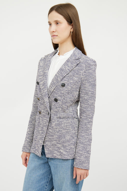 White & Navy Tweed Blazer Rag & Bone