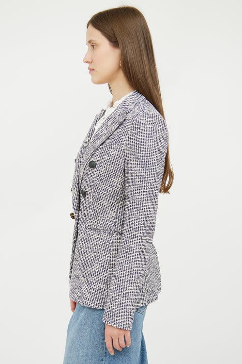 White & Navy Tweed Blazer Rag & Bone