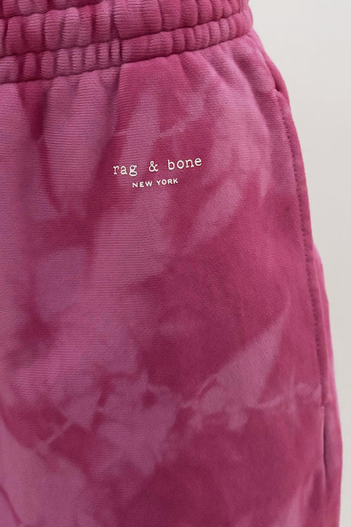 Rag & Bone Pink Tie Dye Lounge Shorts