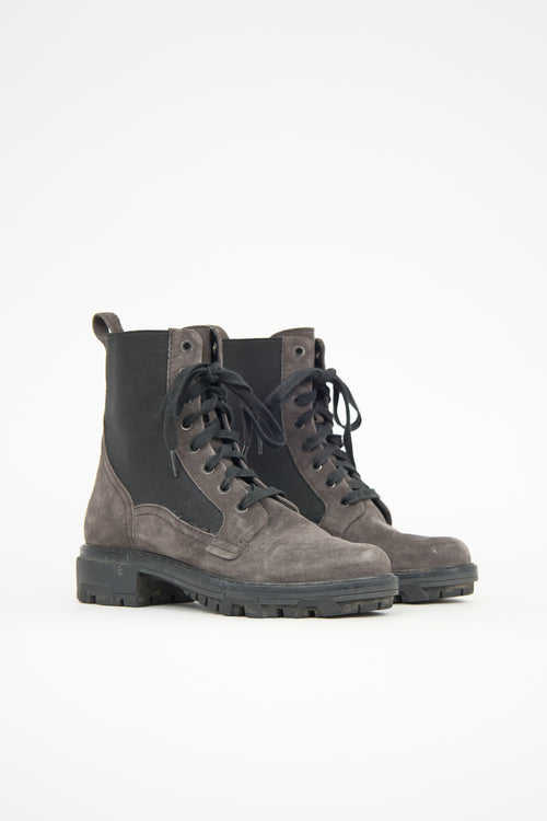 Rag & Bone Suede Shiloh Combat Boot