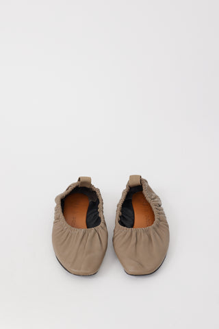 Rag & Bone Taupe Leather Elly Ballet Flat