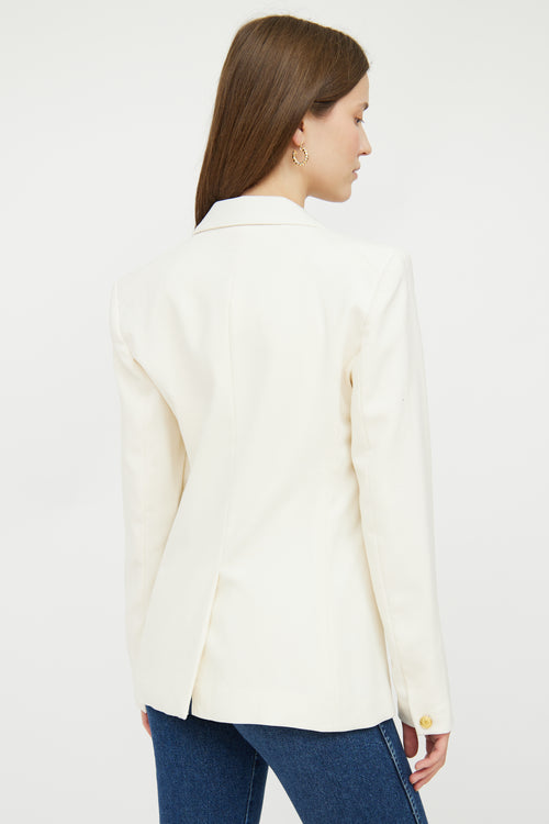 White Wool Blend Double Breasted Blazer Rag & Bone