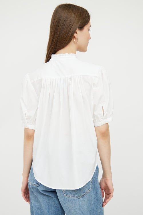 White Ruffled Cotton Blouse Rag & Bone