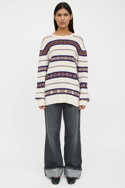 Rag & Bone Wool Intarsia Knit Sweater