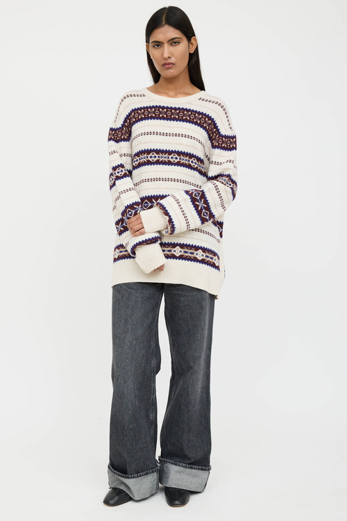 Rag & Bone Wool Intarsia Knit Sweater