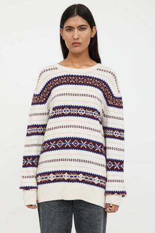 Rag & Bone Wool Intarsia Knit Sweater