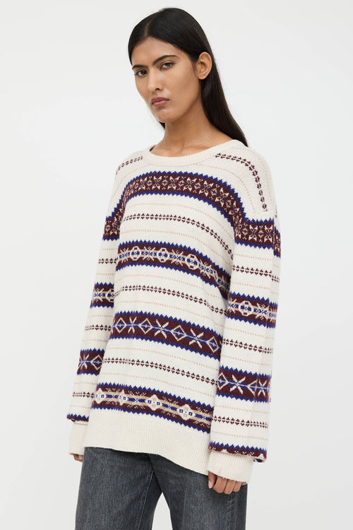 Rag & Bone Wool Intarsia Knit Sweater
