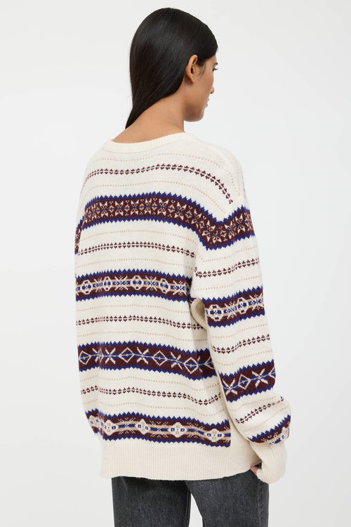 Rag & Bone Wool Intarsia Knit Sweater
