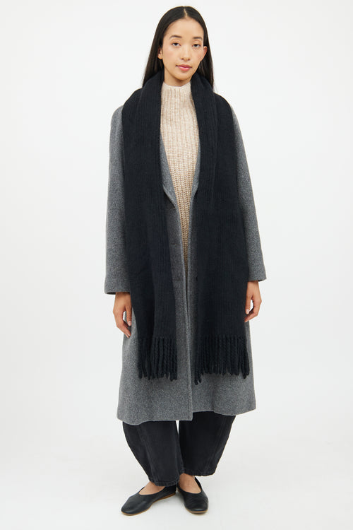 Rag & Bone Black Wool Scarf