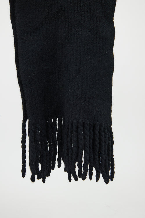 Rag & Bone Black Wool Scarf