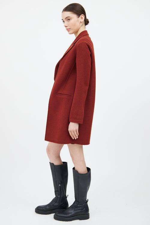 Rag & Bone Red Wool Layered Convertible Coat