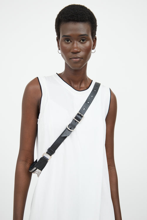 Rag & Bone Silver & Black Elliott Fanny Pack Bag