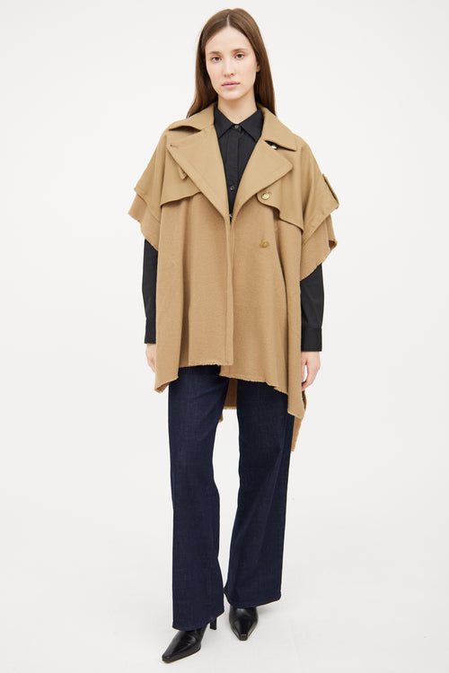 Rag & Bone Beige Wool Trench Poncho