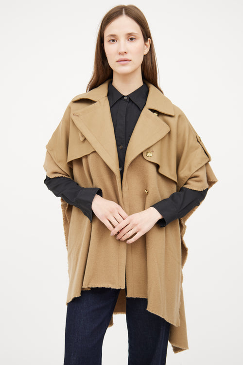 Rag & Bone Beige Wool Trench Poncho