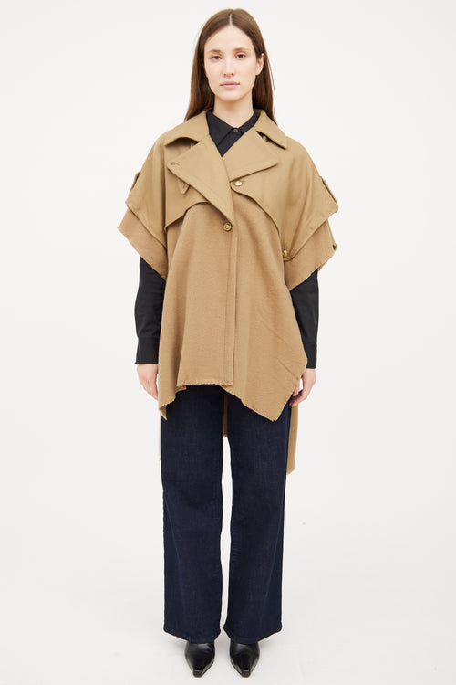 Rag & Bone Beige Wool Trench Poncho