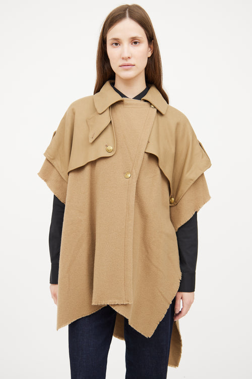 Rag & Bone Beige Wool Trench Poncho