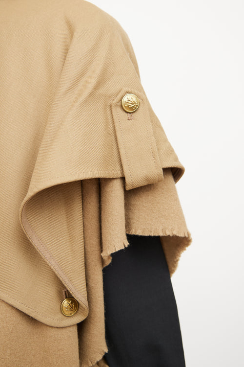 Rag & Bone Beige Wool Trench Poncho