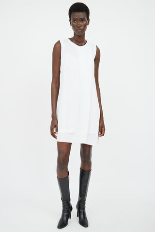 Rag & Bone White & Black Folded Dress