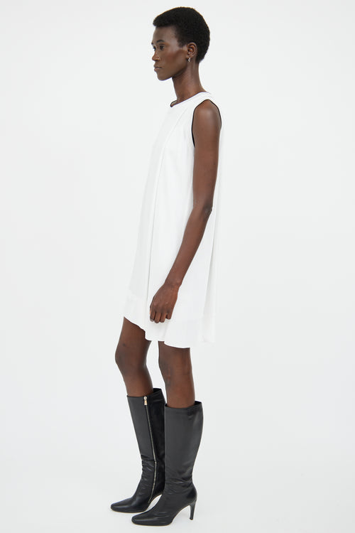 Rag & Bone White & Black Folded Dress