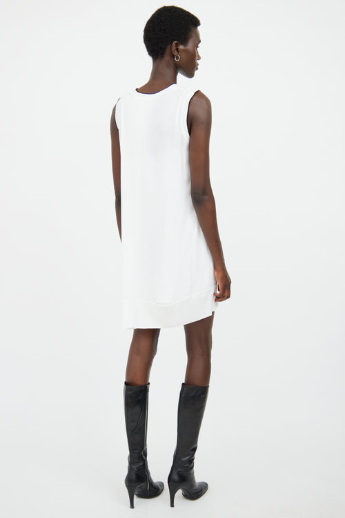 Rag & Bone White & Black Folded Dress