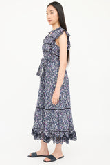 Rails Floral Belted Ruffled Dress