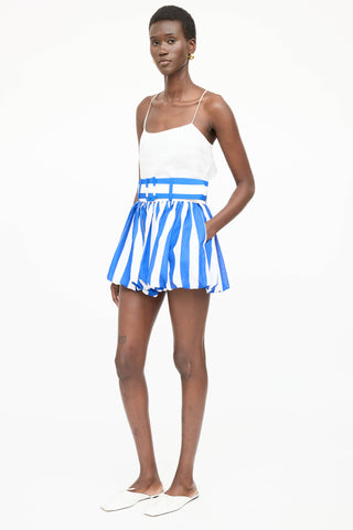 Raisa Vanessa Striped Belted Skirt
