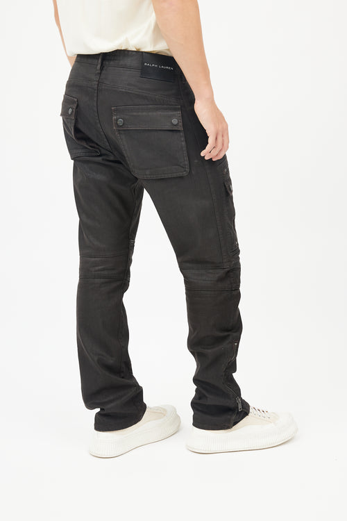 Ralph Lauren Brown Cotton Multiple Zip  Jeans