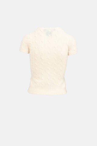 Ralph Lauren Cashmere Cable Knit T-Shirt
